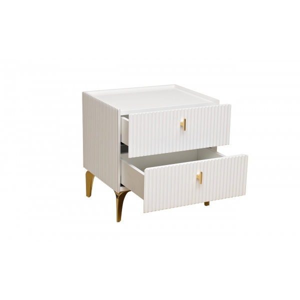 GD-00003 Тумбочка прикроватная Doria белая 50*40*55см