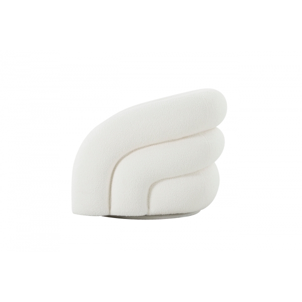 DY-KRES-117 BEL Кресло поворотное, иск.мех белый 94*83*70см