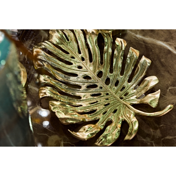 69-1119394 Блюдо декор. "Лист монстеры" золото 40*30*4,25см