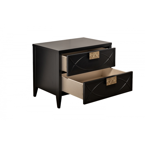 151SV-00008 Тумба прикроватная черная 60*50*40см