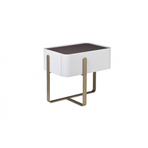 77IP-20863 Тумбочка светлая с металл. каркасом 58*40*55см