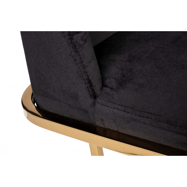 GY-83650 Стул велюр черный/золото 54*56*89см
