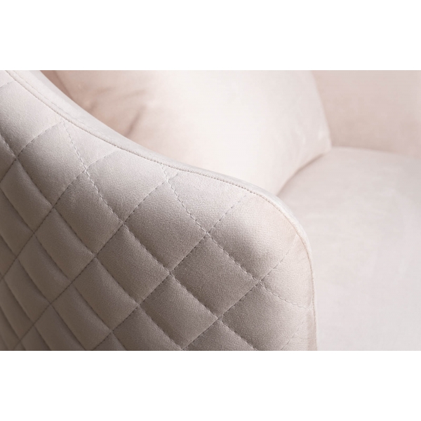 Кресло Verona вращающееся, велюр бежевый Colt 002-BEG/золото 70*77*80см