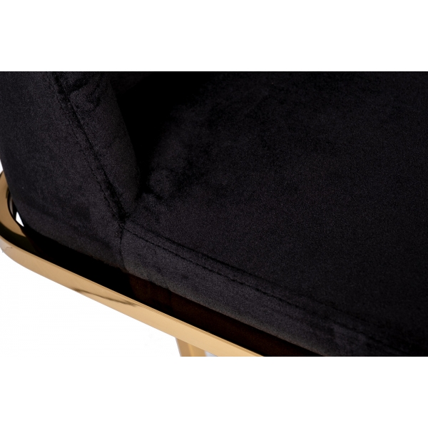GY-83650 Стул велюр черный/золото 54*56*89см