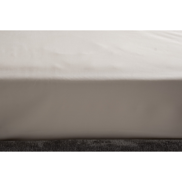 144HF-40407 Простыня на резинке тенсель жемчужная 180*200*30