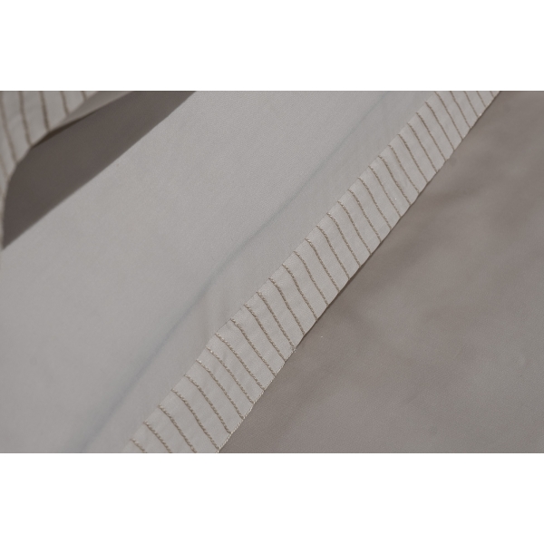 144HF-40407 Простыня на резинке тенсель жемчужная 180*200*30