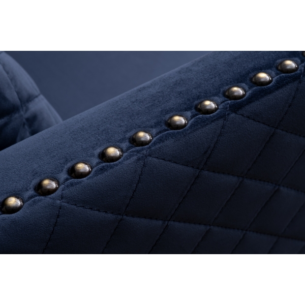 Диван-Кушетка Sorrento правая велюр т.синий Colt034 SIN 180*98*88см