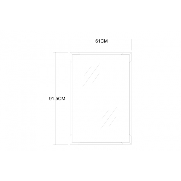 19-OA-9144  Зеркало прямоугольное с золотыми вставками 61*92см