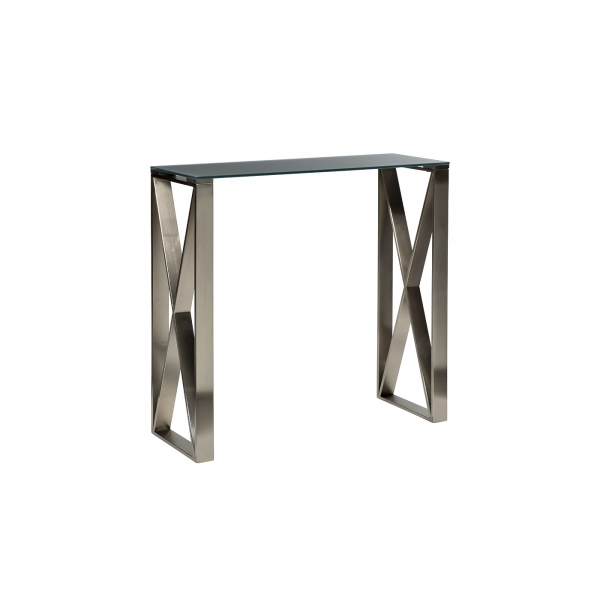 76AR-8165KONS Консоль стекло серое/мат.латунь 80*30*78см