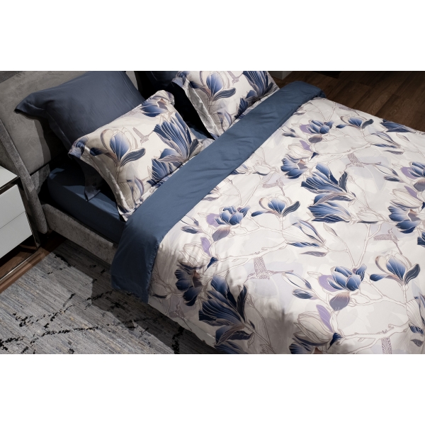 144HF-10402 Пододеяльник АРТ Магнолия принт тенсель 145*210