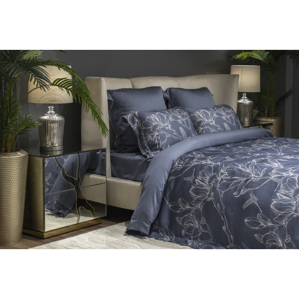 144HF-10403 Простыня тенсель синяя 240*250