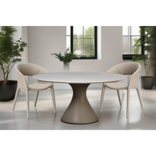 160KD-80200 Стул обеденный экокожа бежевый 55*55*77см