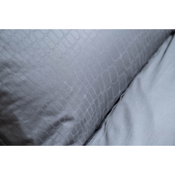 130HB- PC5070-NAV JAC SER Комплект наволочек сатин жаккард Серпенте серый 50*70(2шт)