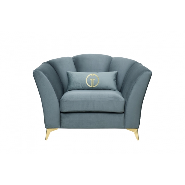 Кресло Annette велюр бирюзовый Colt1004 130*100*92см