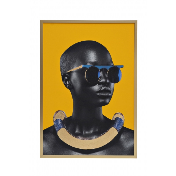 89VOR-AFRICAN GIRL1 Холст "Африканка-1" 100х70см, багет алюм(зол)