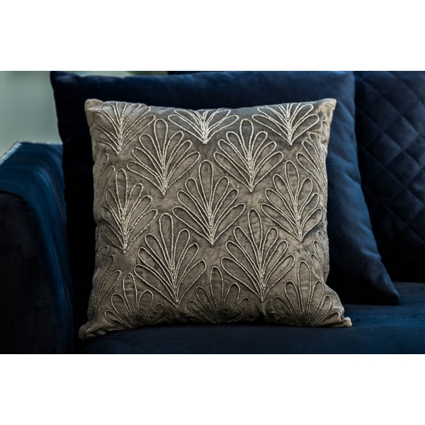 70SW-12131 Подушка с вышивкой "Акация" сереб.45*45см