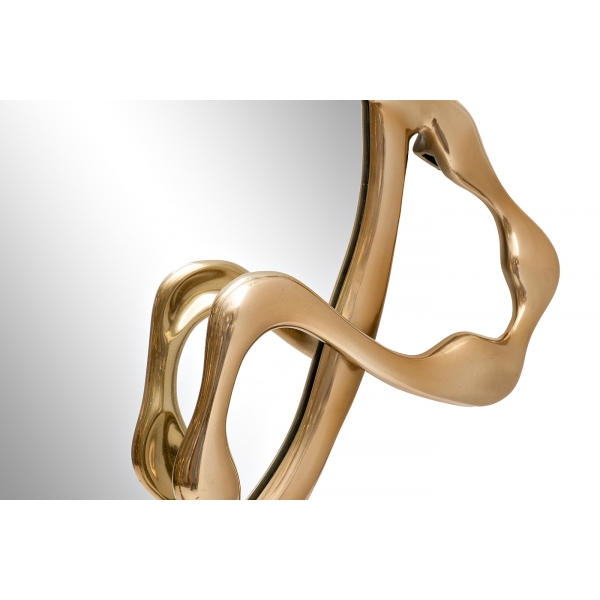 69-22447 Зеркало "Flow", рама металл. золото 77*10*11см