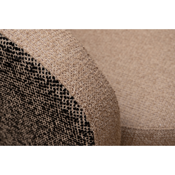 Кресло Napoli вращающееся, рогожка золото/черный Santo300-BEG+Santo302-CHZOL 76*76*76см