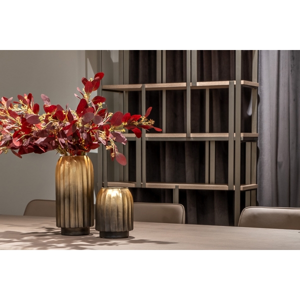 71PN-52239 Ваза декоративная стекл. золотая 14,6*14,6*19см