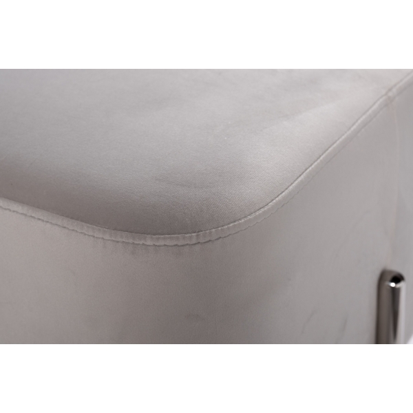 76AR-732BAN-SVSER Банкетка велюр светло-серый/хром 42*42*44см