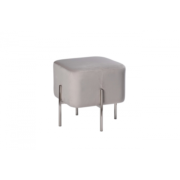 76AR-732BAN-SVSER Банкетка велюр светло-серый/хром 42*42*44см