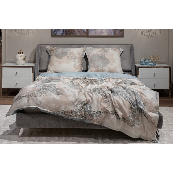 144HF-70608 Комплект наволочек Нувола принт тенсель бирюзовый 50*70 (2шт)