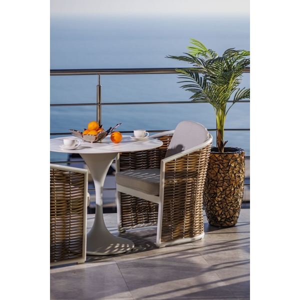 39AR-KRES-403 BEL Кресло "Мэвис" уличное белое 63*63*79см