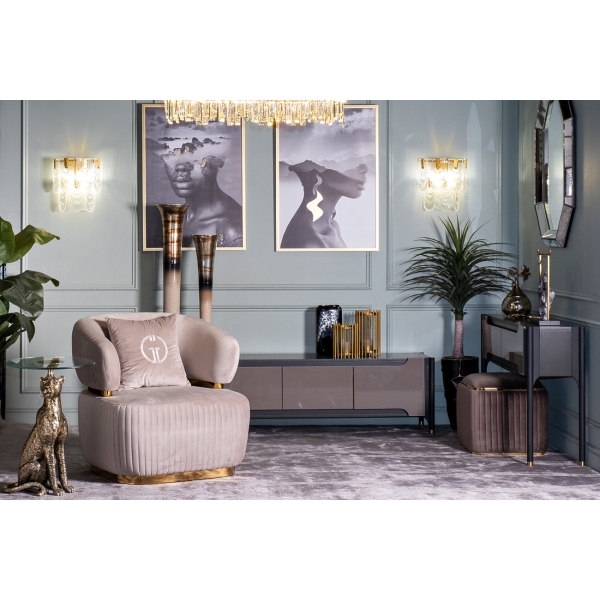 89VOR-MYSTIQUE1 Холст "Mystique-1" 100х70 см, золотая поталь.