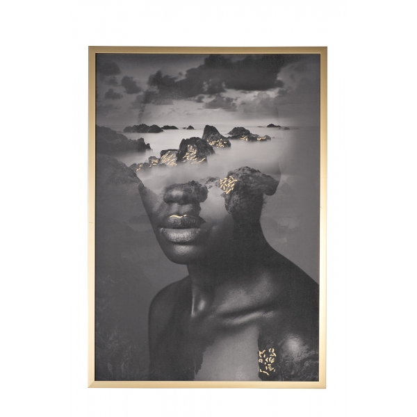 89VOR-MYSTIQUE1 Холст "Mystique-1" 100х70 см, золотая поталь.