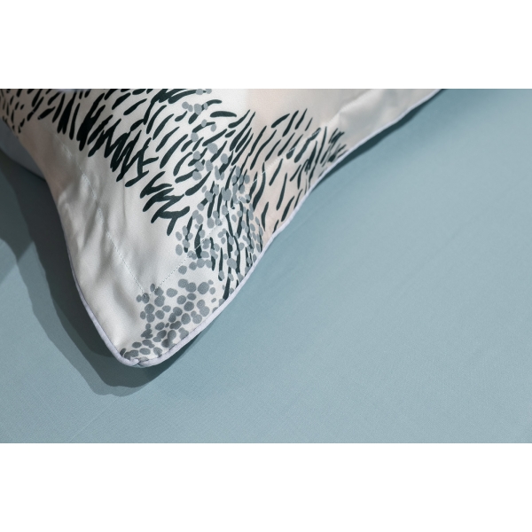 144HF-12402 Набор постельного белья Нувола бирюз.,евро,нав. 70*70(2шт)