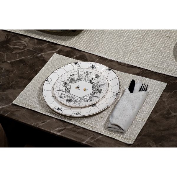 70SW-19002 Текстильная подставка Брасс бежевая 30*45см