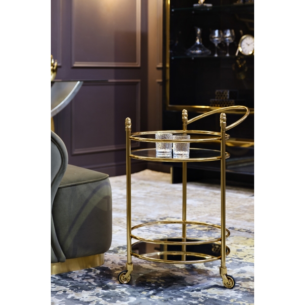 79MAL-7062 Тележка сервировочная нерж. сталь /зеркало 45*45*66см