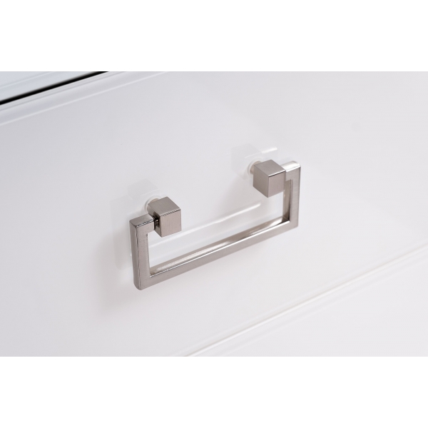 KFG085-NI Тумба 2 ящика белая/хром 55*40*58см