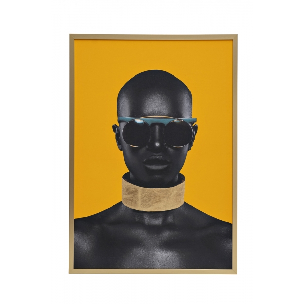 89VOR-AFRICAN GIRL3 Холст "Африканка-3" 100х70 см, багет алюм(зол)