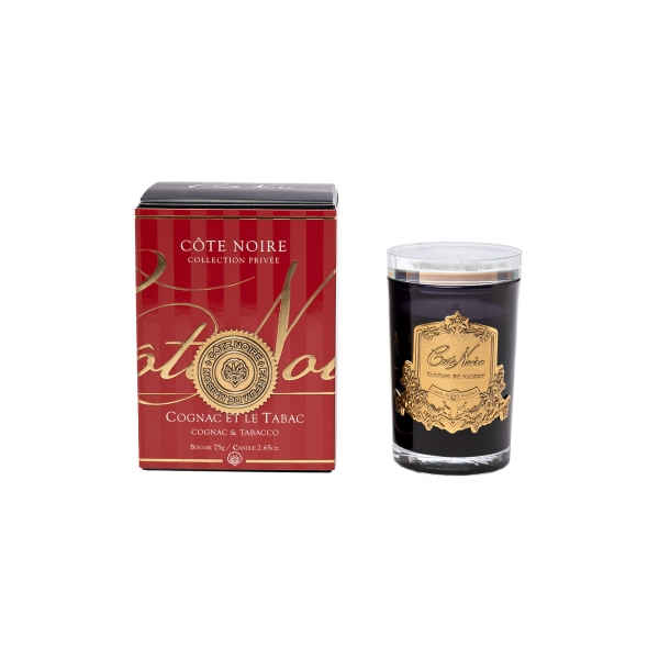 96CN-75240 Свеча ароматическая Cognac/Tobacco в стакане в упаковке 75 гр.