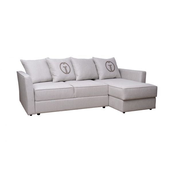 Диван Sorrento 230 с канапе трехмест.раскл (Еврокнижка) Koza3803-SVSER+Nev83 230*156*90см