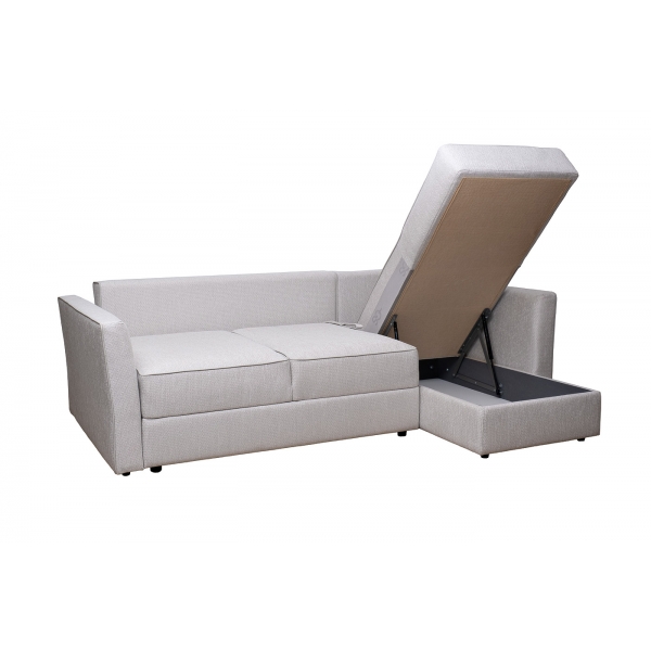 Диван Sorrento 230 с канапе трехмест.раскл (Еврокнижка) Koza3803-SVSER+Nev83 230*156*90см