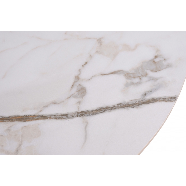 76AR-501C-STOL/ZH Стол журнальный круглый иск.камень белый d90*35.5см