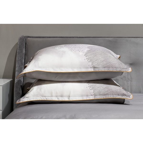 144HF-10309 Комплект наволочек Нувола принт тенсель серый 70*70 (2шт)