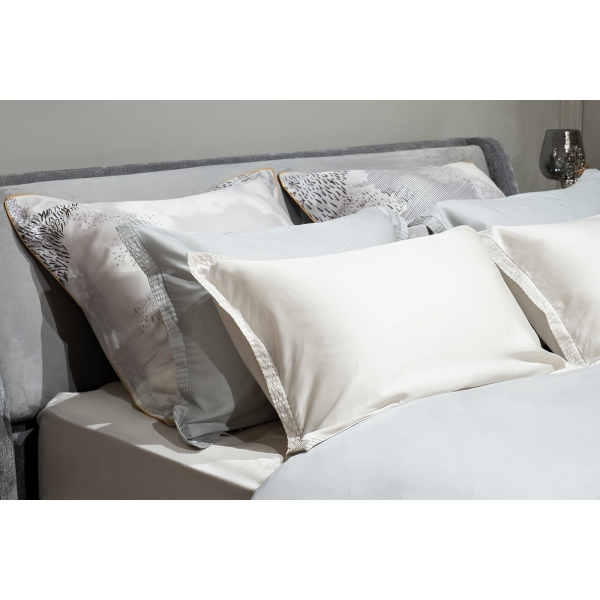 144HF-10309 Комплект наволочек Нувола принт тенсель серый 70*70 (2шт)