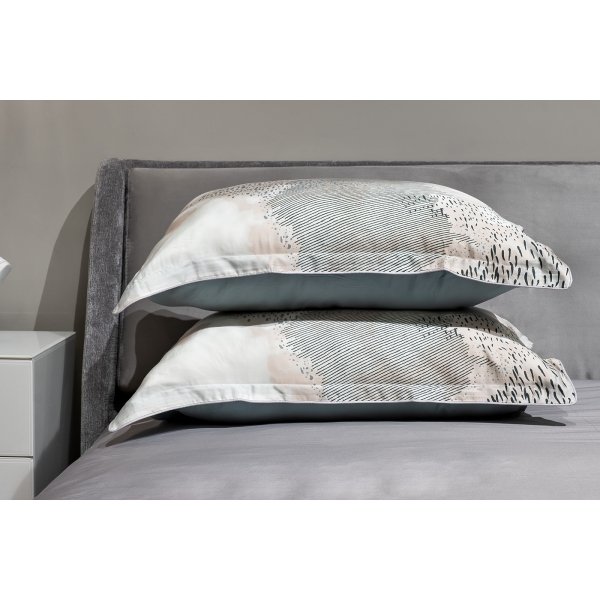 144HF-70609 Комплект наволочек Нувола принт тенсель бирюзовый 70*70 (2шт)