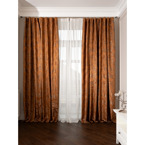 121GD-00006/1 Портьера Bromley оранжевый 275*260