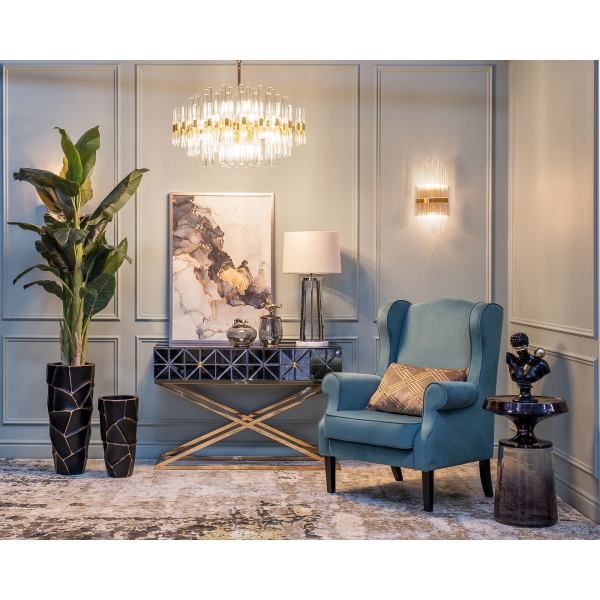 70SW-20793 Подушка с вышивкой "Ромбы" коричневая 40*60см