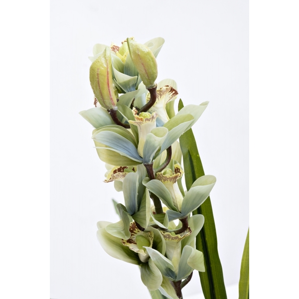 29BJ-911-33 Орхидея CYMBIDIUM искусств. лаймовая в горшке h110 см
