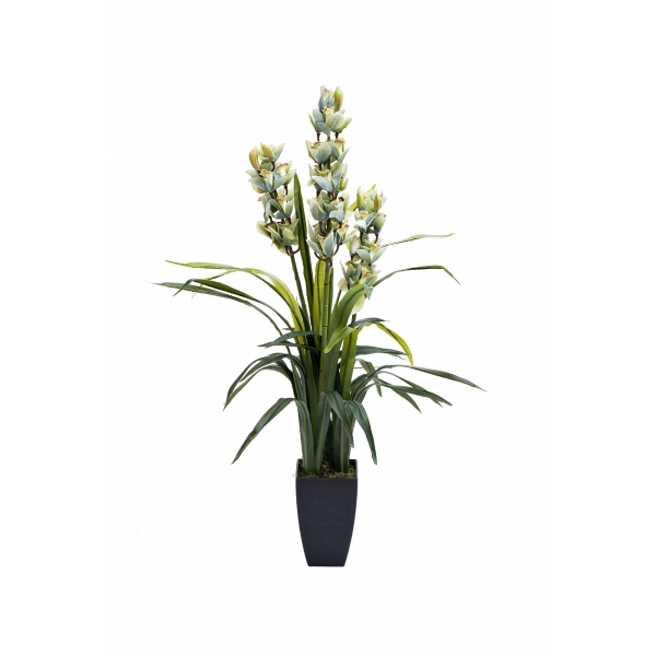 29BJ-911-33 Орхидея CYMBIDIUM искусств. лаймовая в горшке h110 см