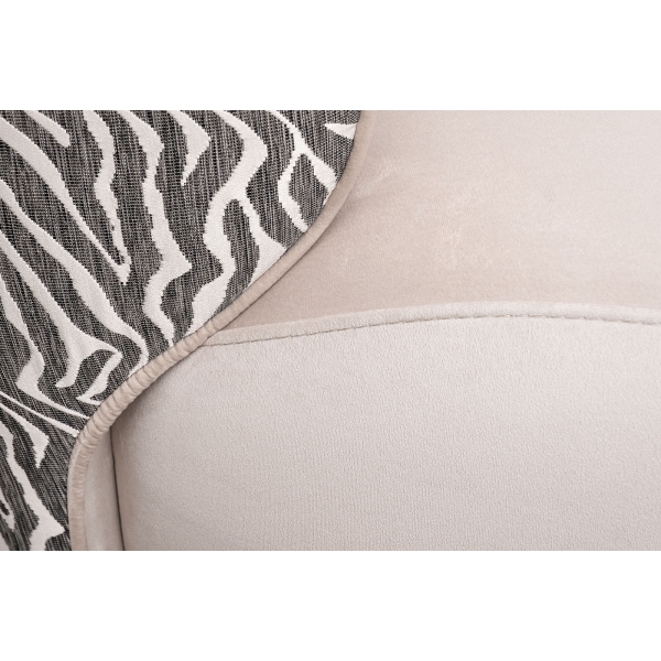 Кресло Capri Basic,бежевый/принт Colt002+Ana Beg 80*90*82см