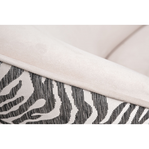 Кресло Capri Basic,бежевый/принт Colt002+Ana Beg 80*90*82см