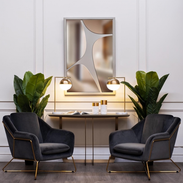 55RD2828M Ваза мраморная с золотым кантом 10*21см