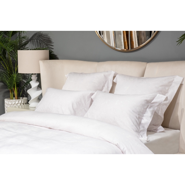 144HF-40507 Простыня на резинке сатин 400TC, белый, 180*200*30