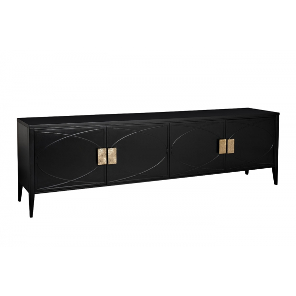 151SV-00005 Тумба под TV черная 200*60*40см